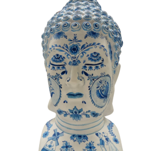 Buddha face in Delfts bleu on Art over the world
